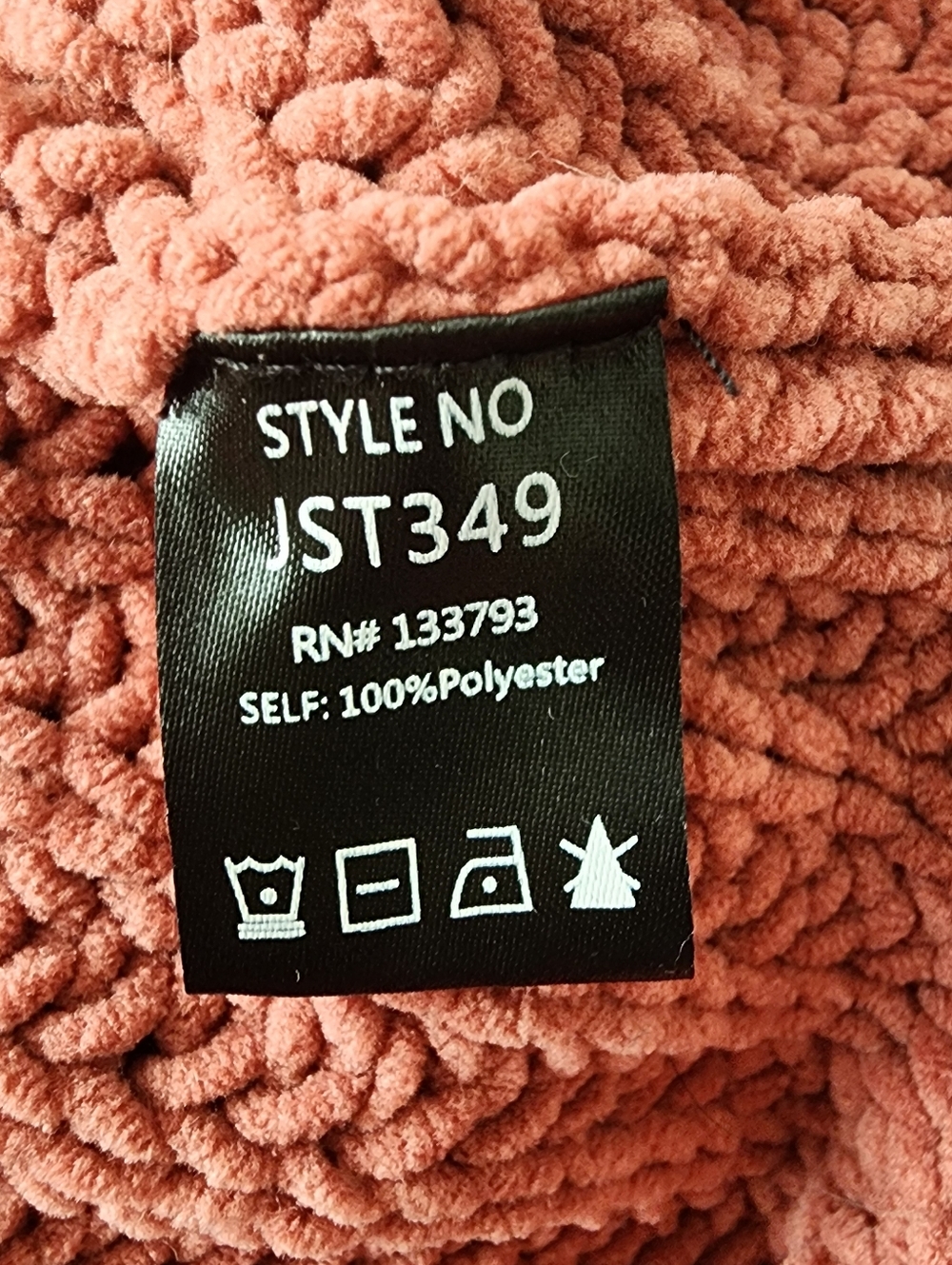 POL JST349 Rust Red Brick Chenille V-Neck Sweater S - Picture 9 of 10